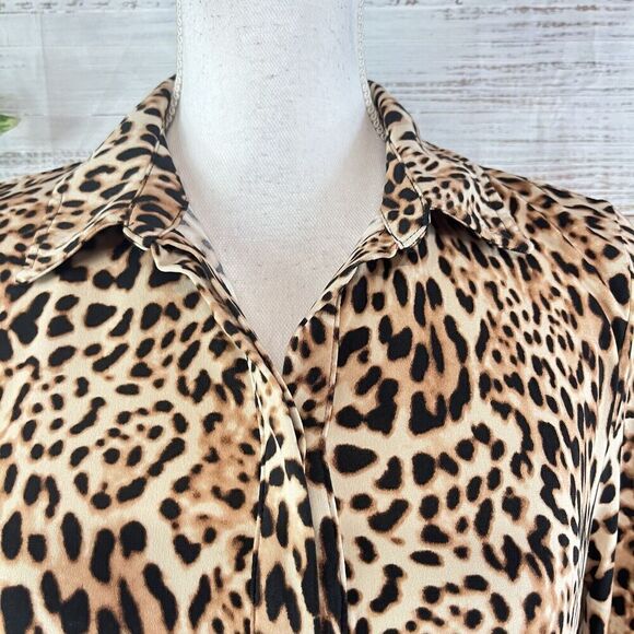 INC International Concepts Dress sz Small Black Brown Maisie Animal Slinky Knee - Picture 6 of 16